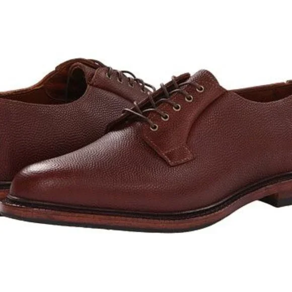 Allen Edmonds Gridiron 4103 Derby Brown Football Grain Leather Size 12 Men Shoes - Picture 1 of 11